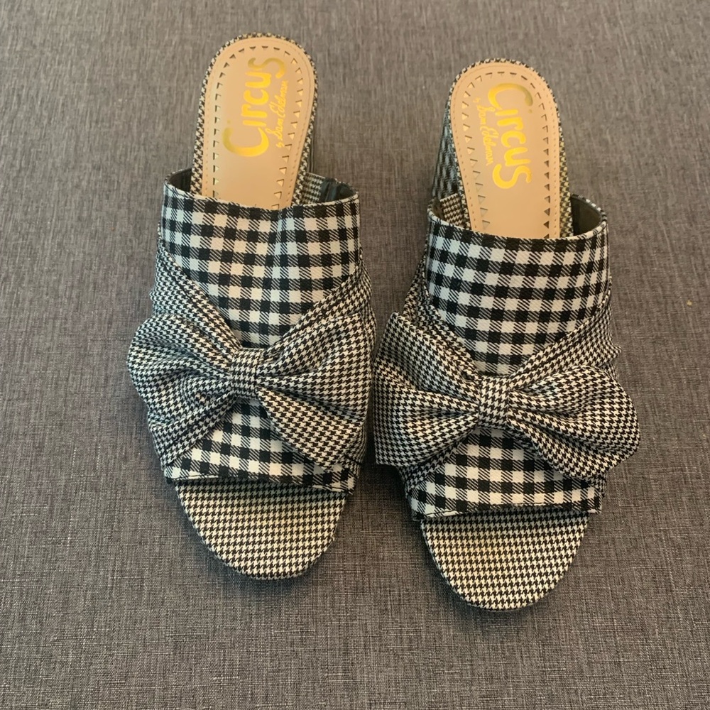 Circus Sam Edelman Gingham Block Heel Mules
